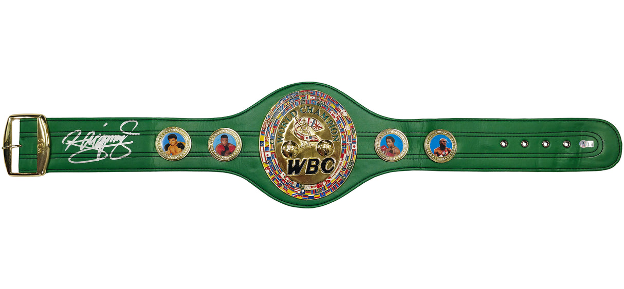 Manny Pacquiao Autographed Green WBC World Championship Boxing Belt Beckett BAS Witness Stock #262342