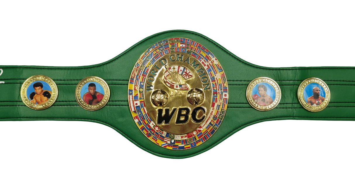 Manny Pacquiao Autographed Green WBC World Championship Boxing Belt Beckett BAS Witness Stock #262342