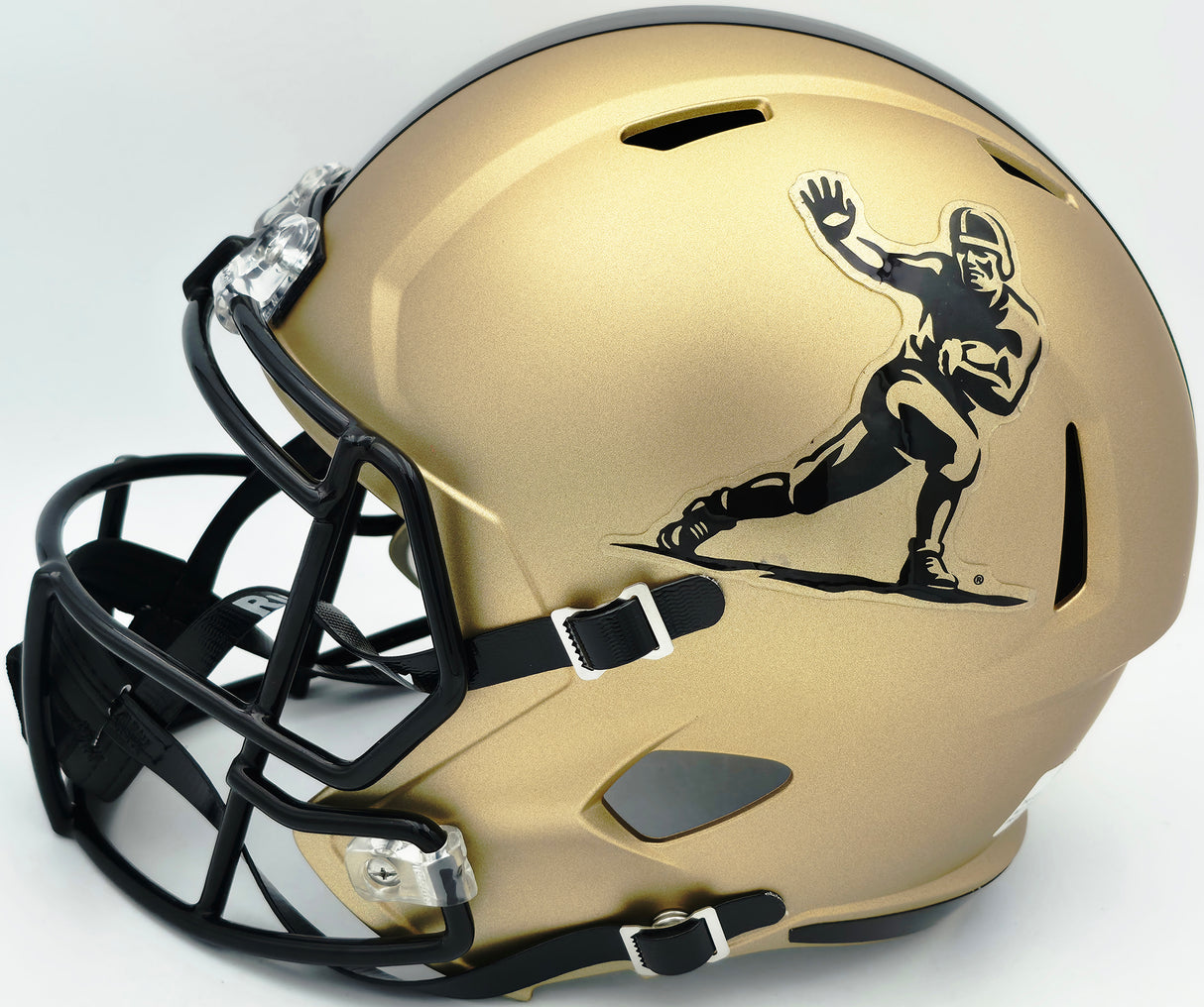 Johnny Manziel Autographed Texas A&M Aggies Gold Full Size Heisman Logo Speed Replica Helmet "12 HT" Beckett BAS Witness Stock #261984