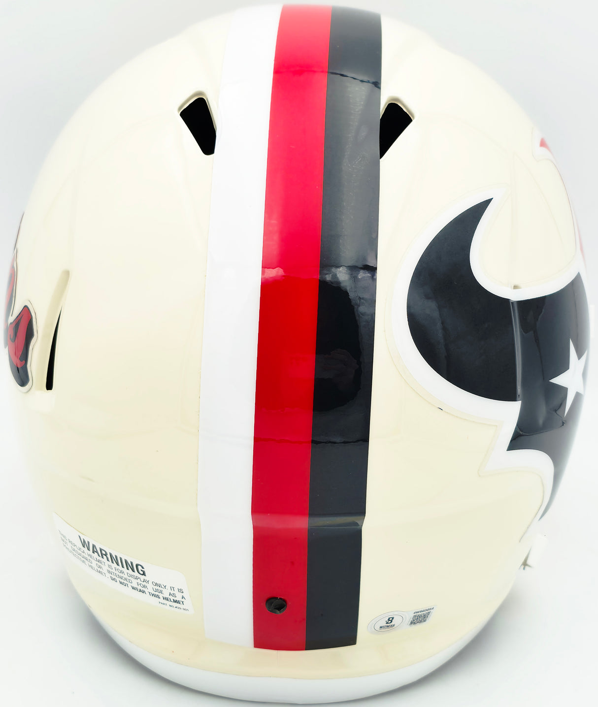 Andre Johnson Autographed Houston Texans Cream Retro Full Size Speed Replica Helmet Beckett BAS Witness Stock #262070