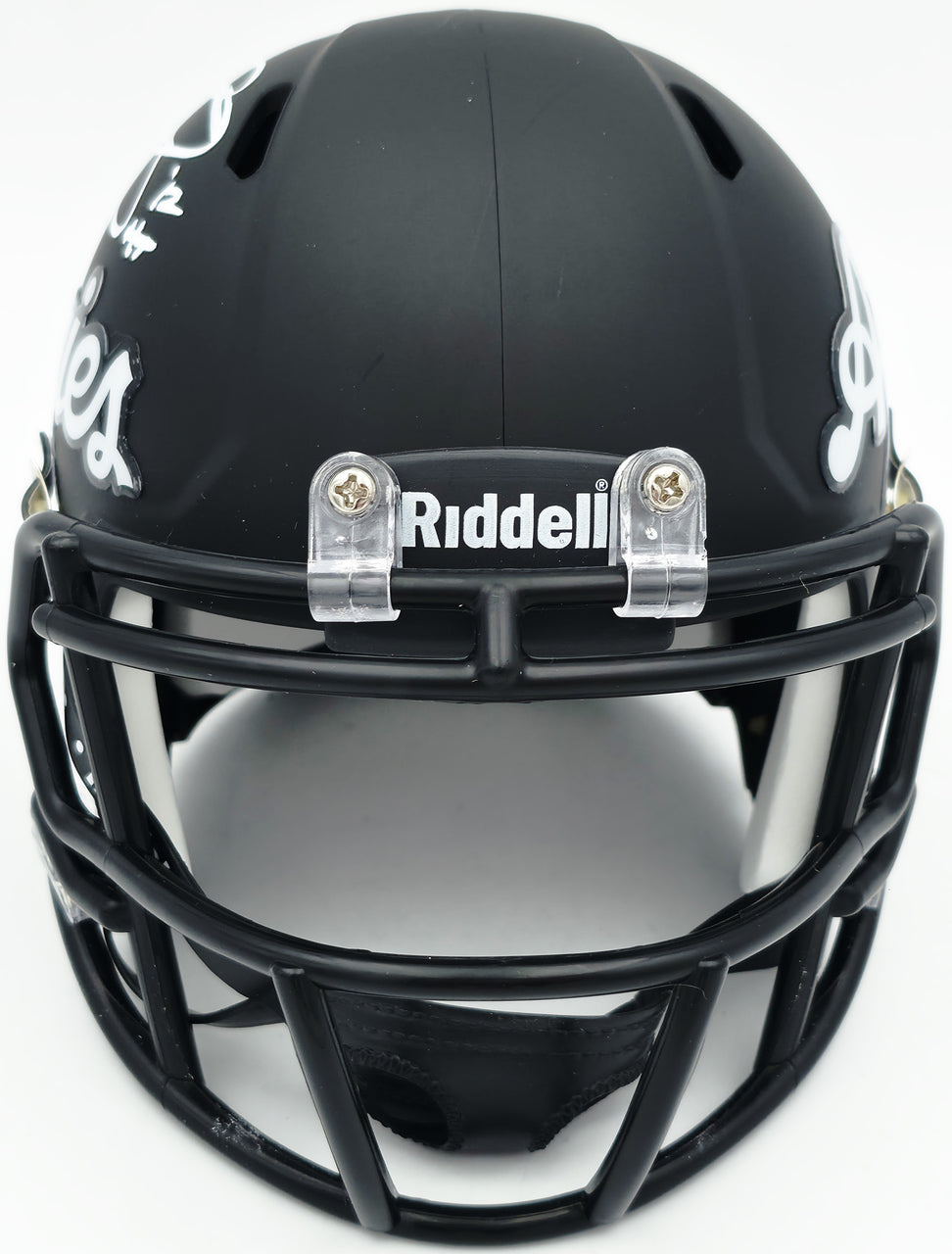 Johnny Manziel Autographed Texas A&M Black Aggies Script Logo Speed Mini Helmet "12 HT" Beckett BAS Witness Stock #262058