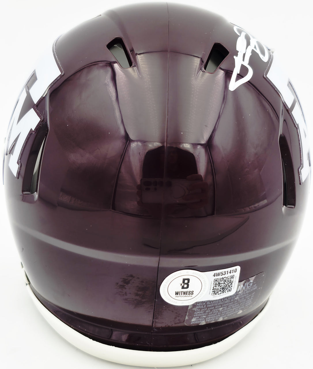 Johnny Manziel Autographed Texas A&M Aggies Maroon Speed Mini Helmet Beckett BAS Witness Stock #262060