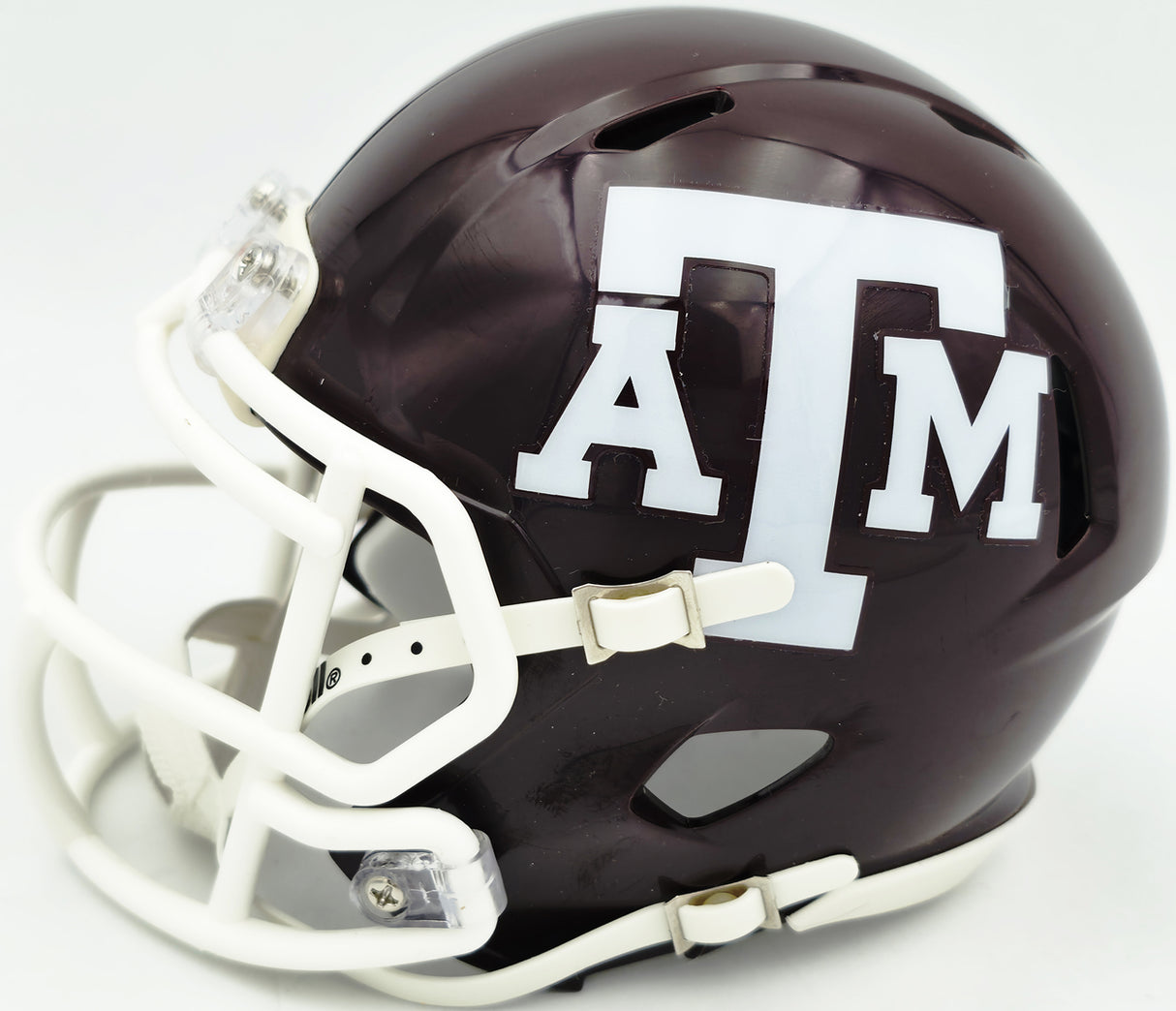 Johnny Manziel Autographed Texas A&M Aggies Maroon Speed Mini Helmet Beckett BAS Witness Stock #262060