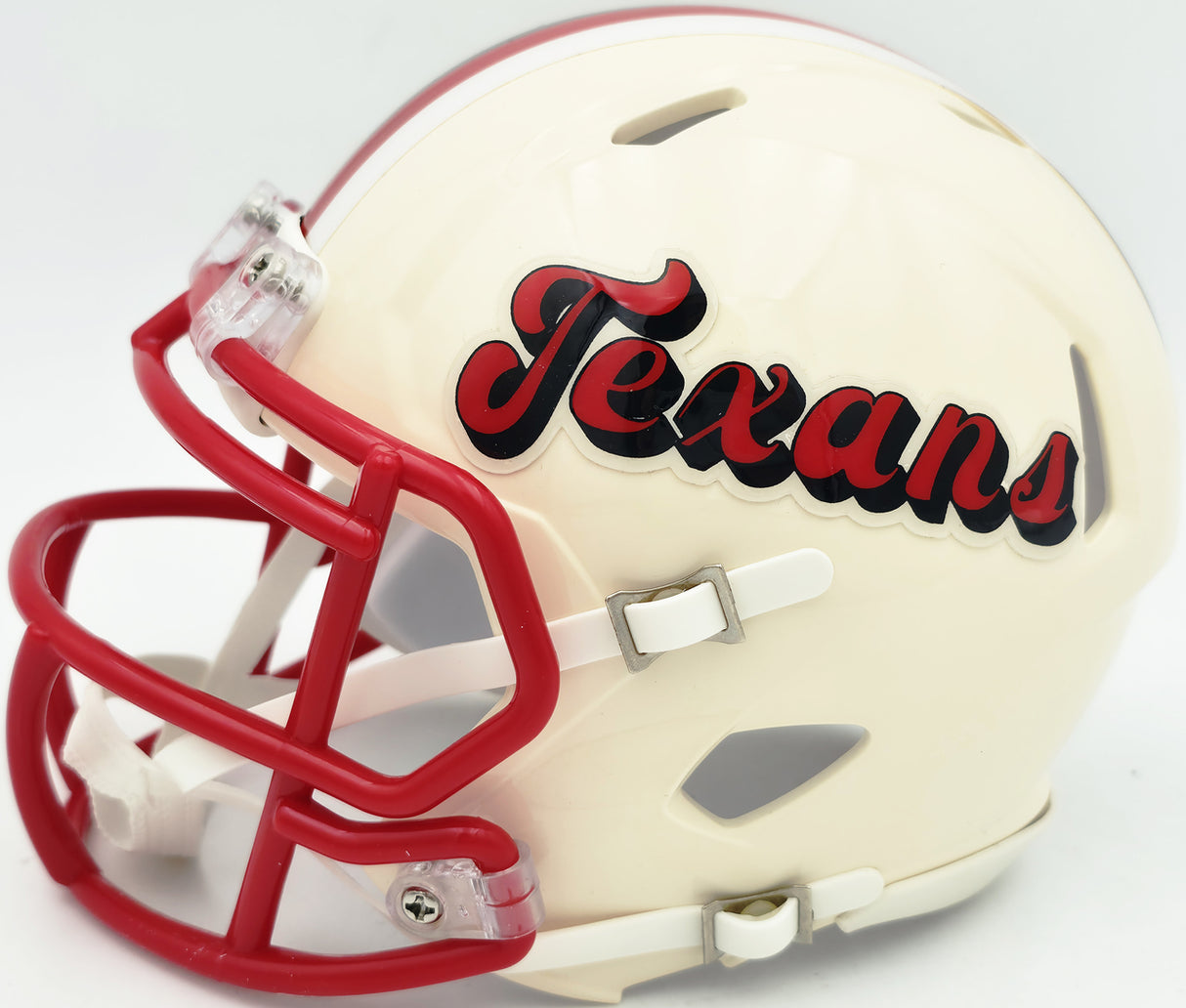 Andre Johnson Autographed Houston Texans Cream Retro Speed Mini Helmet Beckett BAS Witness Stock #262071