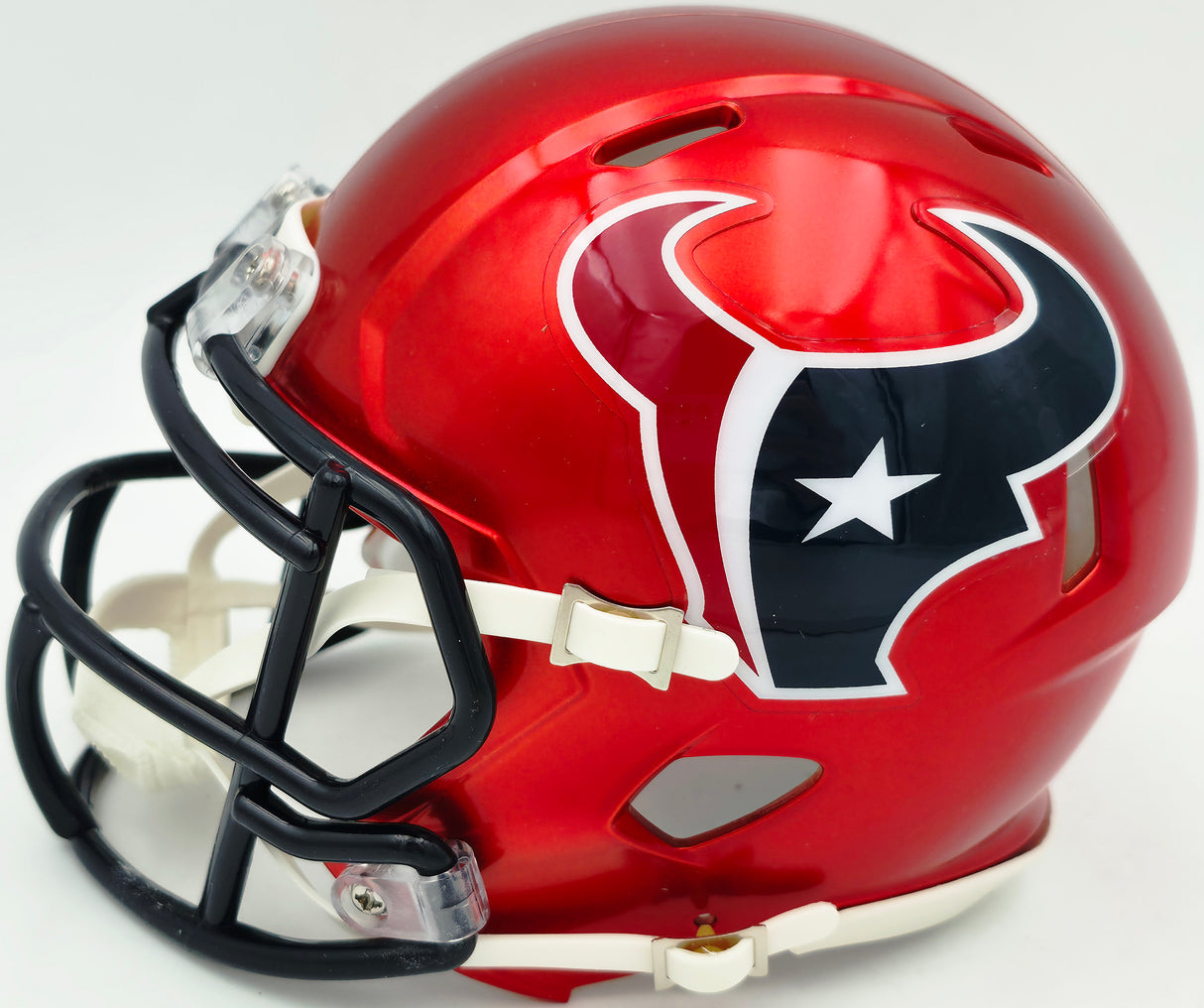 Andre Johnson Autographed Houston Texans Red 2022 Alternate Speed Mini Helmet Beckett BAS Witness Stock #262072