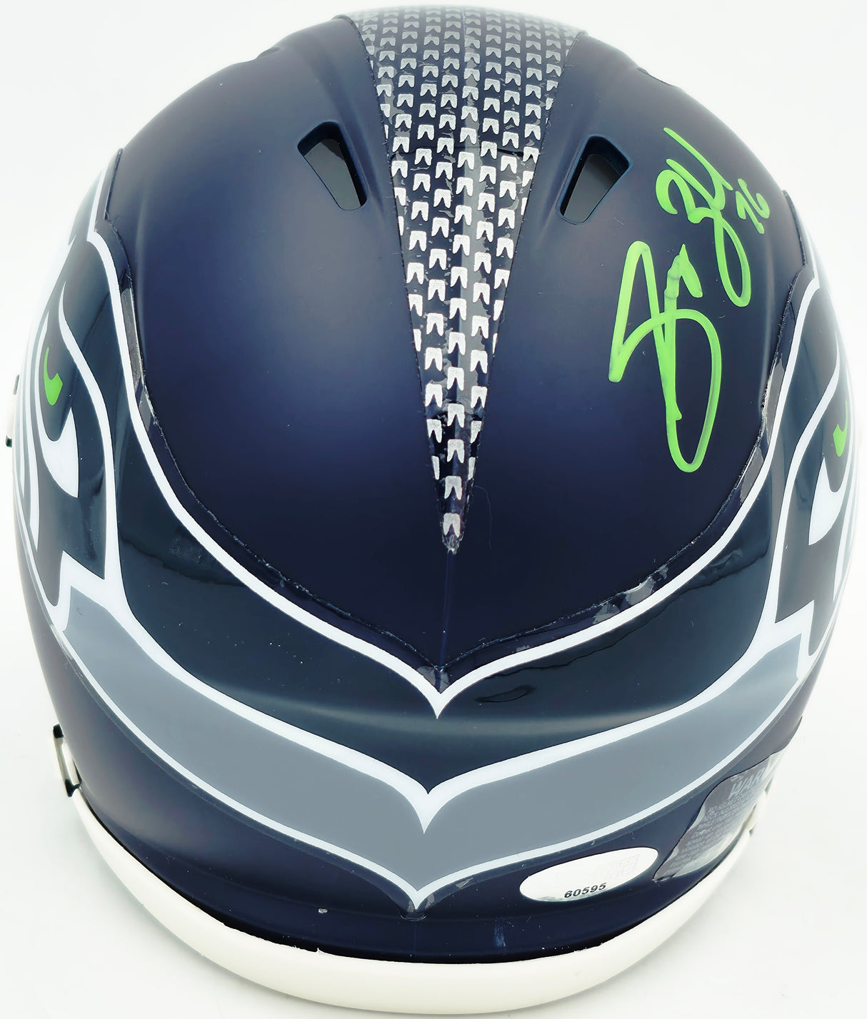 Grey Zabel Autographed Seattle Seahawks Blue Speed Mini Helmet MCS Holo Stock #263028