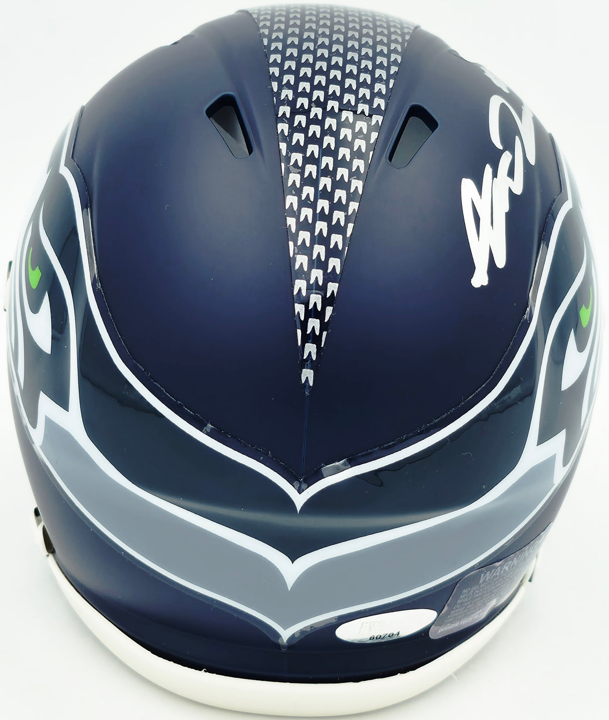 Abraham Abe Lucas Autographed Seattle Seahawks Blue Speed Mini Helmet MCS Holo Stock #263034