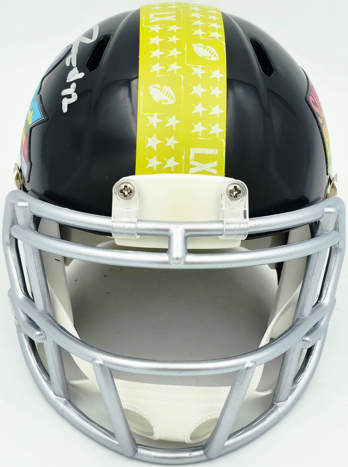 Abraham Abe Lucas Autographed Seattle Seahawks Black Super Bowl LX Logo Speed Mini Helmet MCS Holo Stock #263037