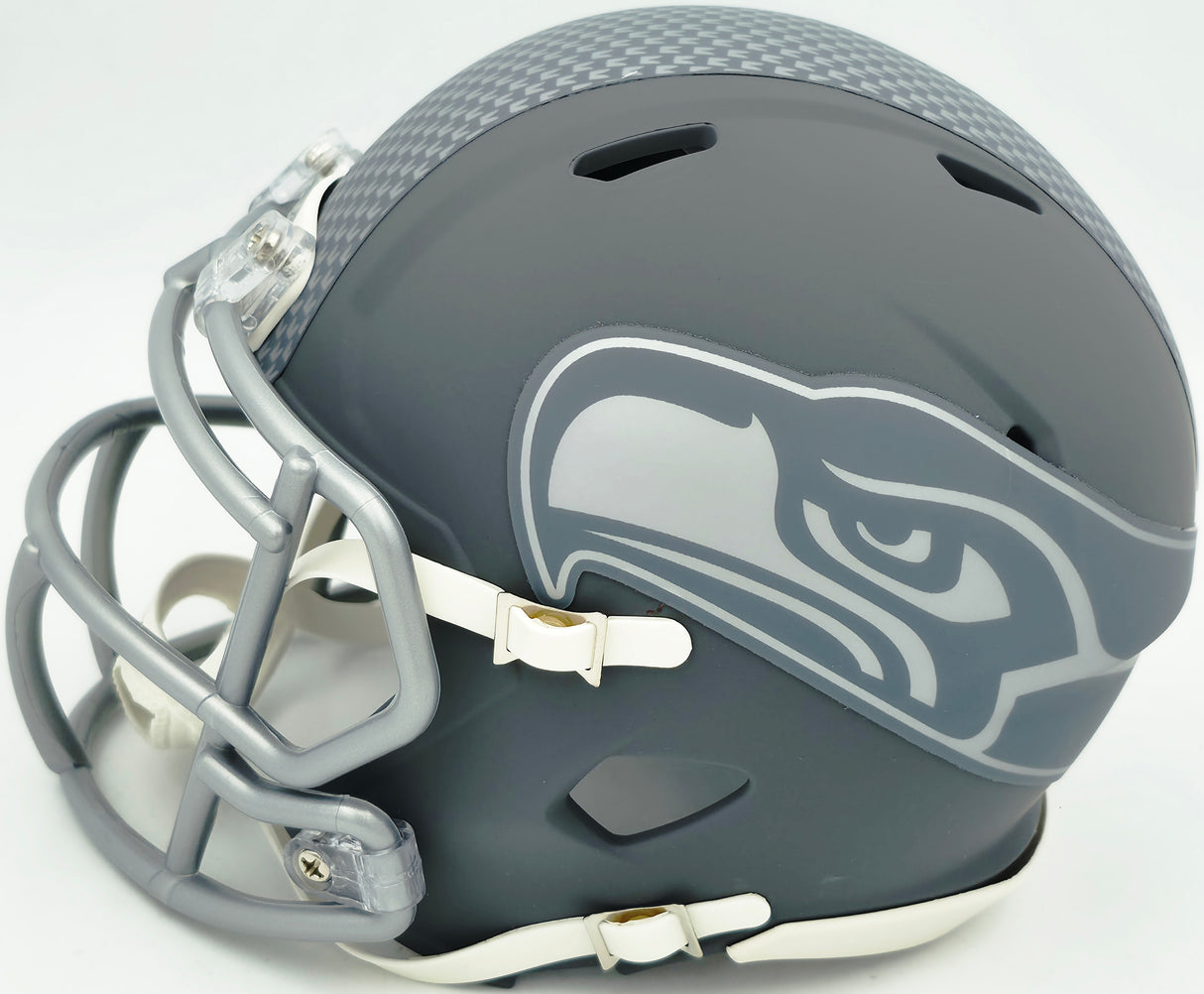Tory Horton Autographed Seattle Seahawks Slate Gray Speed Mini Helmet MCS Holo Stock #263041