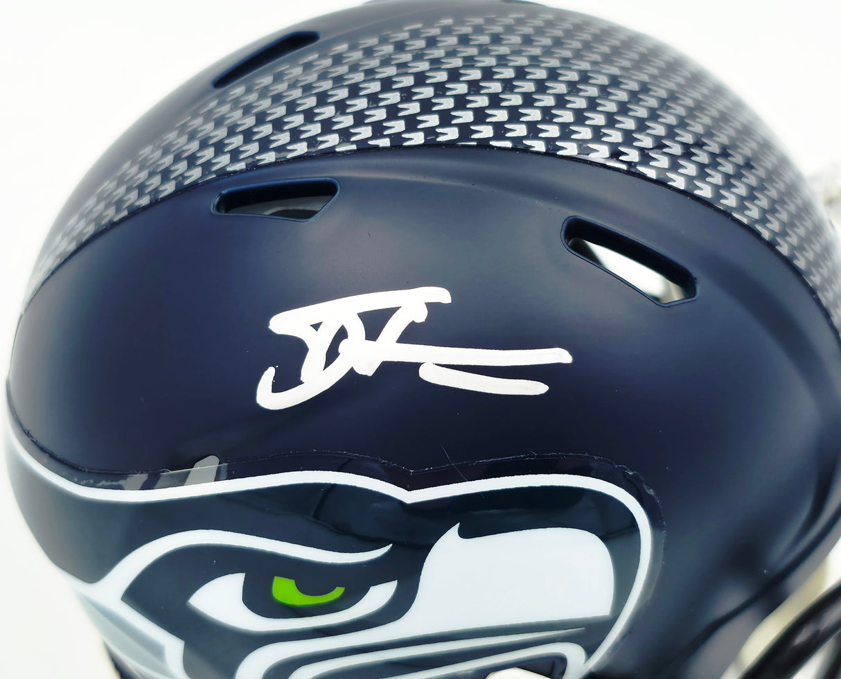 Tory Horton Autographed Seattle Seahawks Blue Super Bowl LX Champions Logo Speed Mini Helmet MCS Holo Stock #263046