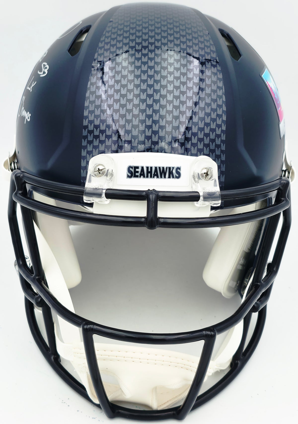Devon Witherspoon Autographed Seattle Seahawks Blue Full Size Super Bowl LX Champions Logo Speed Authentic Helmet "SB LX Champs" Beckett BAS Witness Stock #265439