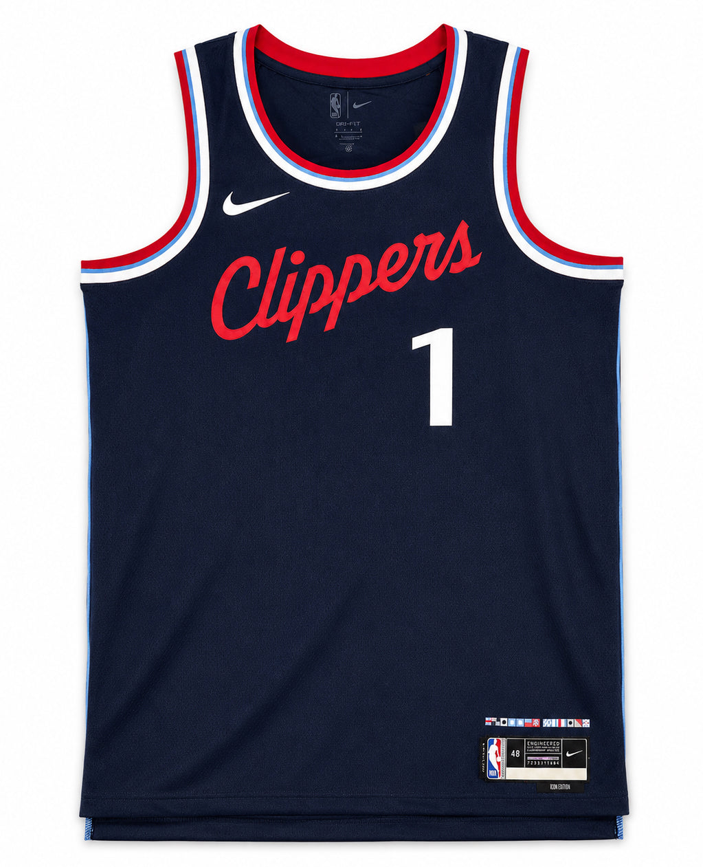 Los Angeles Clippers James Harden Autographed Blue Nike Swingman Icon Edition Jersey Size 48 Fanatics Holo Stock #262996