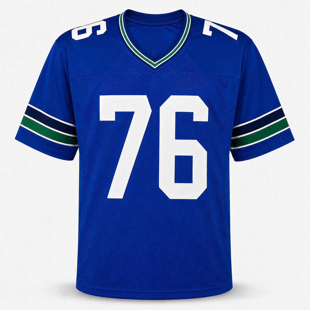 Seattle Seahawks Grey Zabel Autographed Blue Throwback Jersey MCS Holo Stock #263325