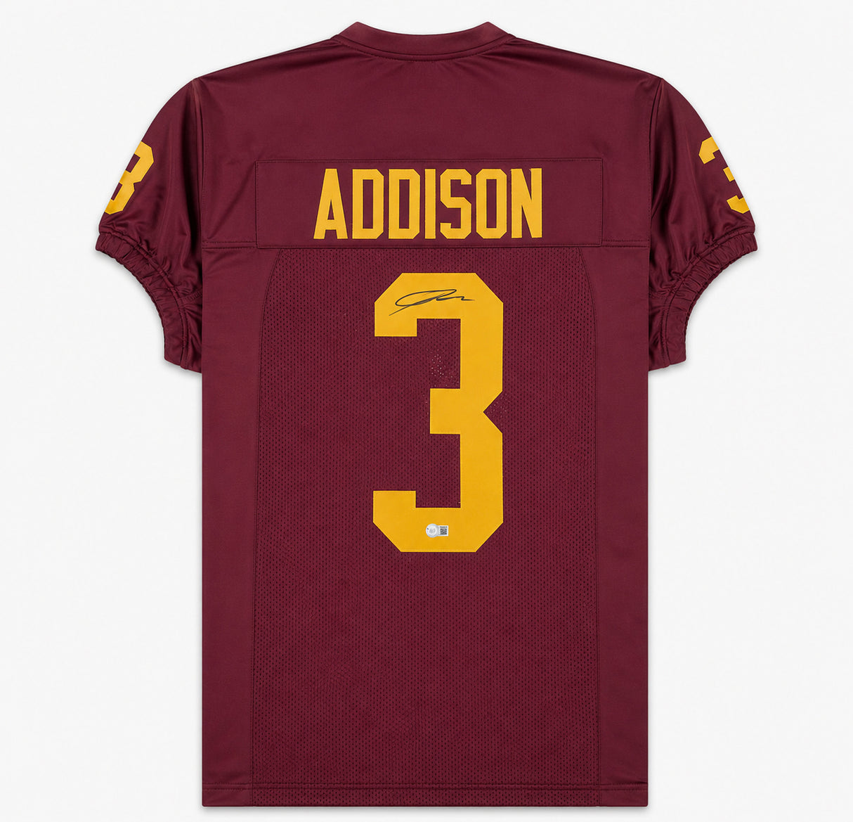 USC Trojans Jordan Addison Autographed Maroon Jersey Beckett BAS QR Stock #263335