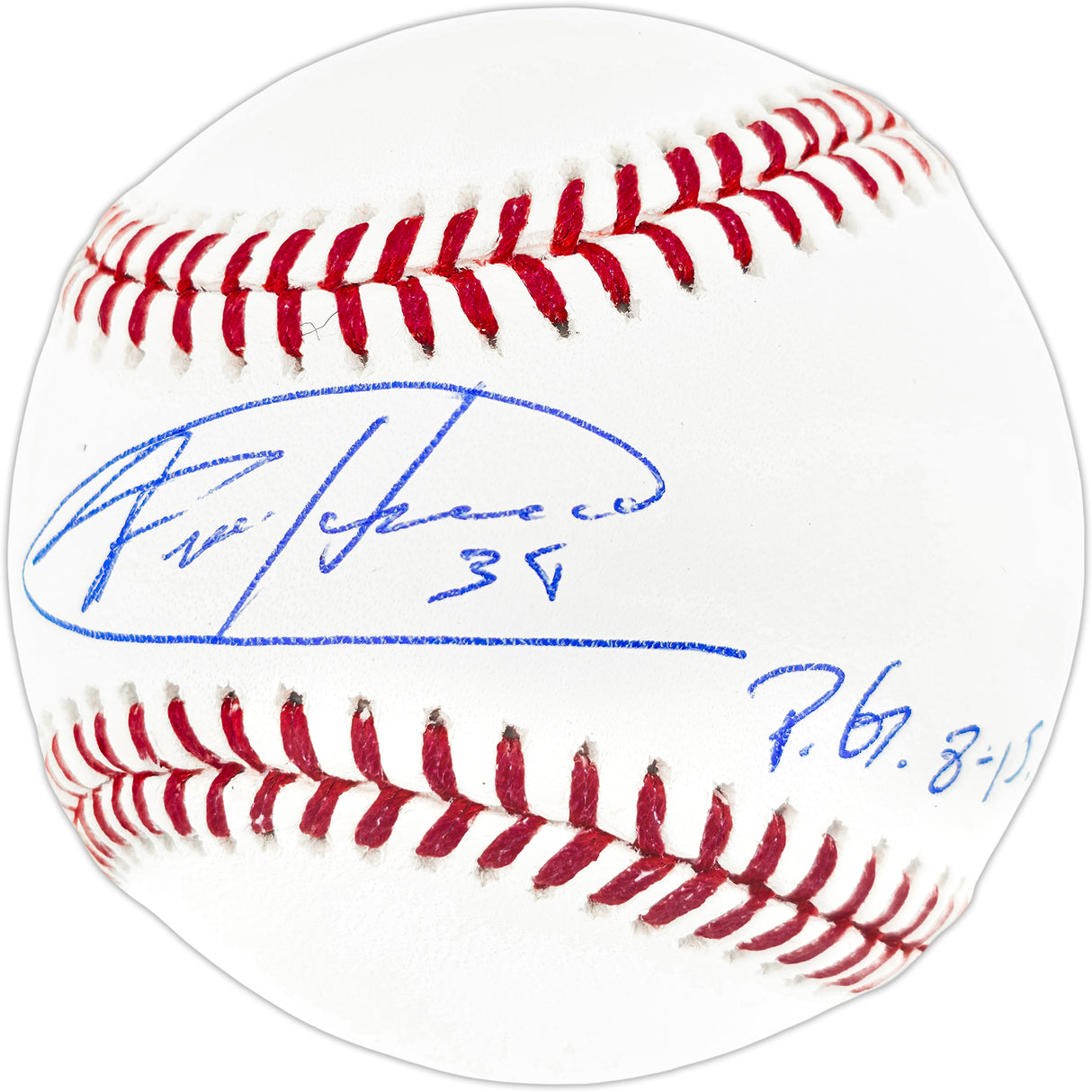 Felix Hernandez Autographed Official MLB Baseball Seattle Mariners "P.G. 8-15-12" Beckett BAS Witness Stock #262497