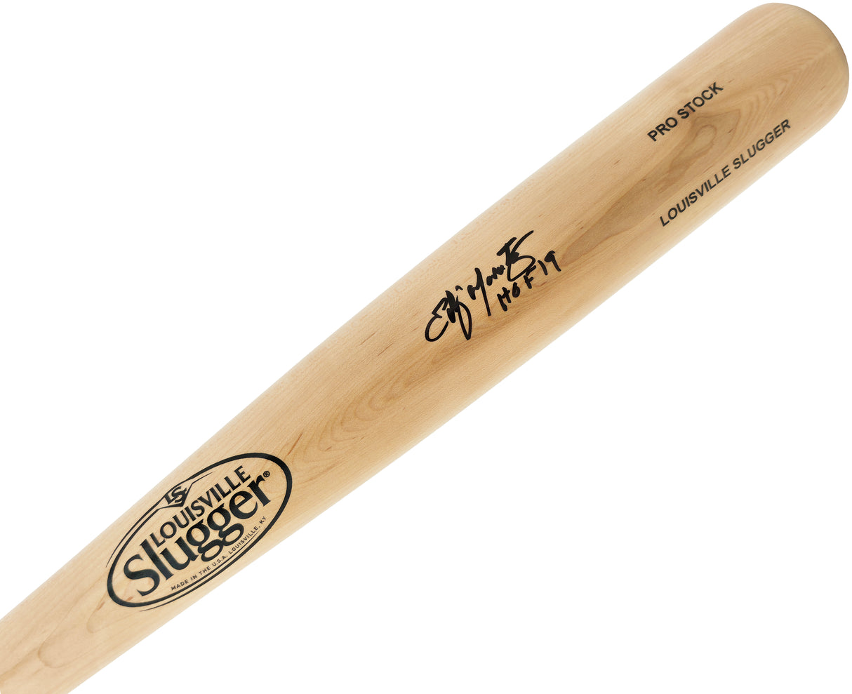 Edgar Martinez Autographed Blonde Louisville Slugger Pro Stock Baseball Bat Seattle Mariners "HOF 19" Beckett BAS Witness Stock #262493