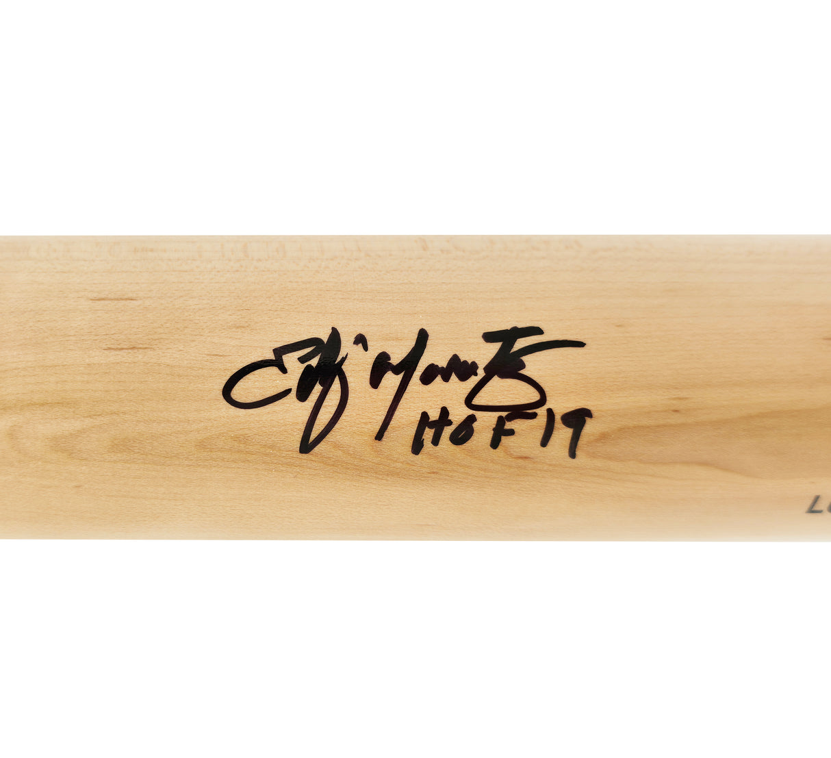 Edgar Martinez Autographed Blonde Louisville Slugger Pro Stock Baseball Bat Seattle Mariners "HOF 19" Beckett BAS Witness Stock #262493