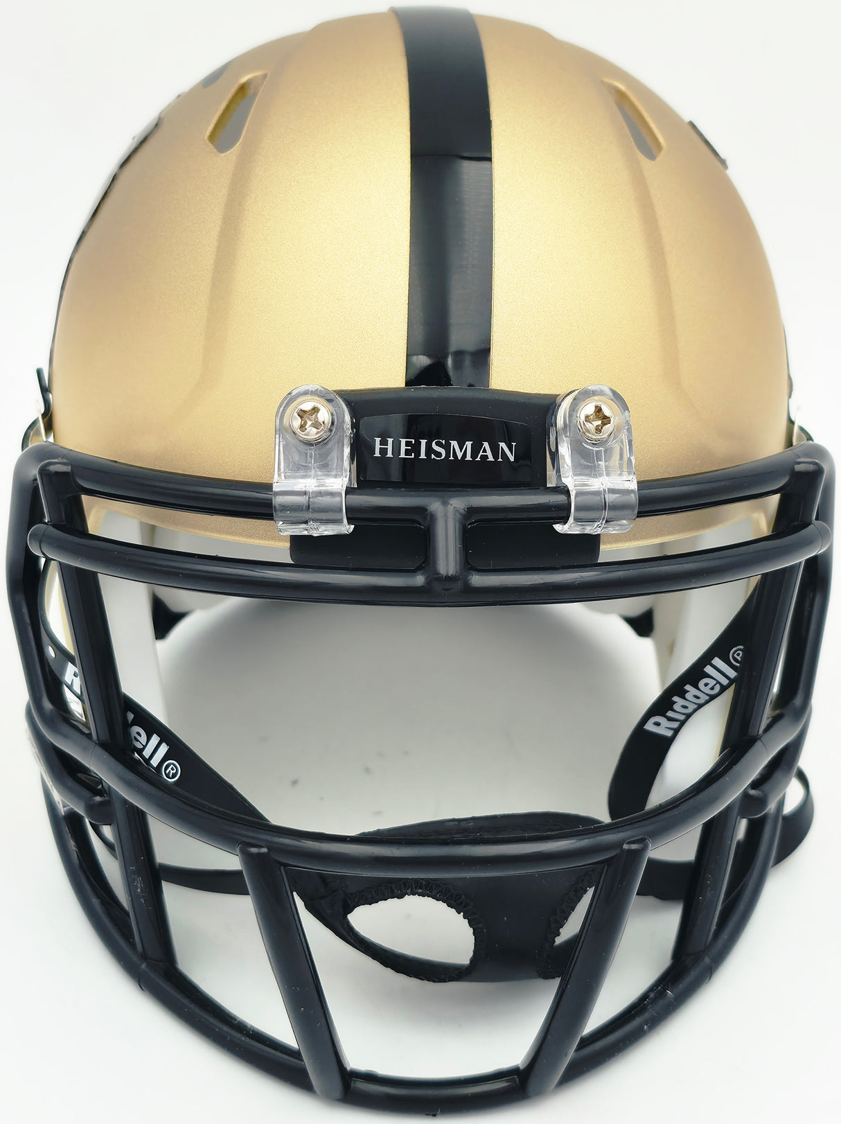 Ricky Williams Autographed Texas Longhorns Gold Heisman Logo Speed Mini Helmet JSA Stock #265680