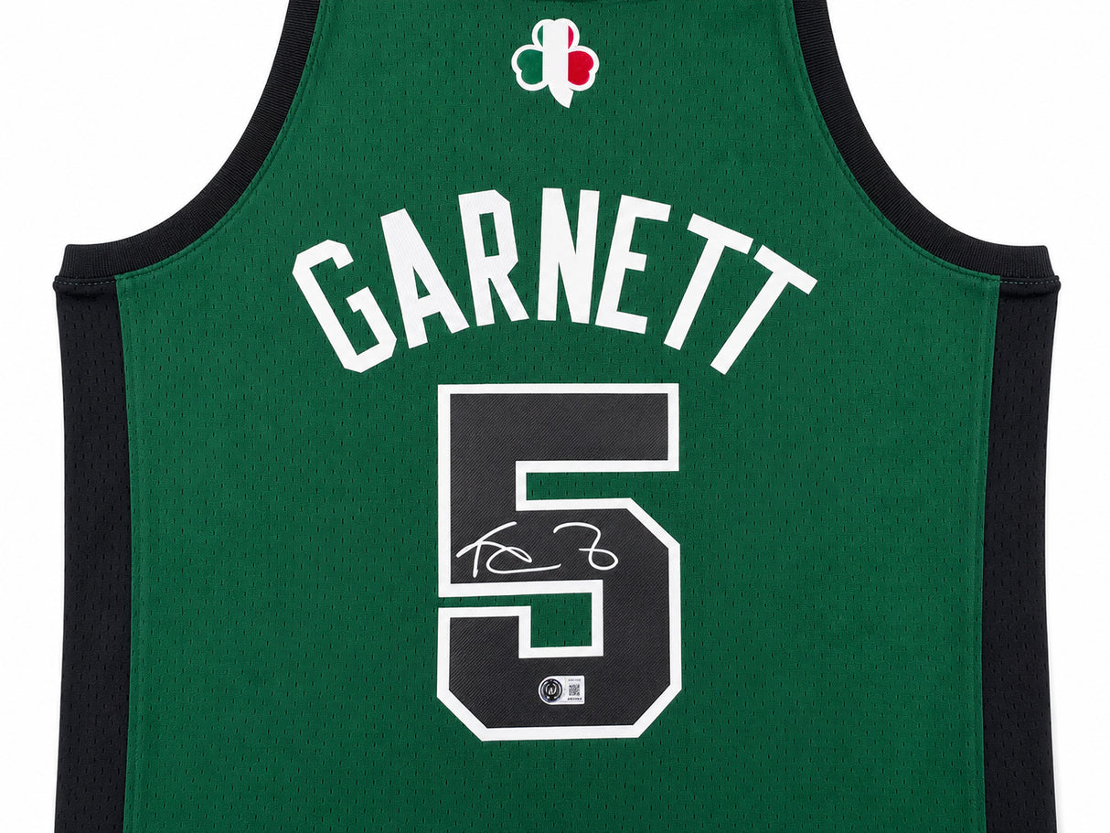 Boston Celtics Kevin Garnett Autographed Green Authentic Mitchell & Ness Jersey Size XXL Beckett BAS Witness Stock #265802
