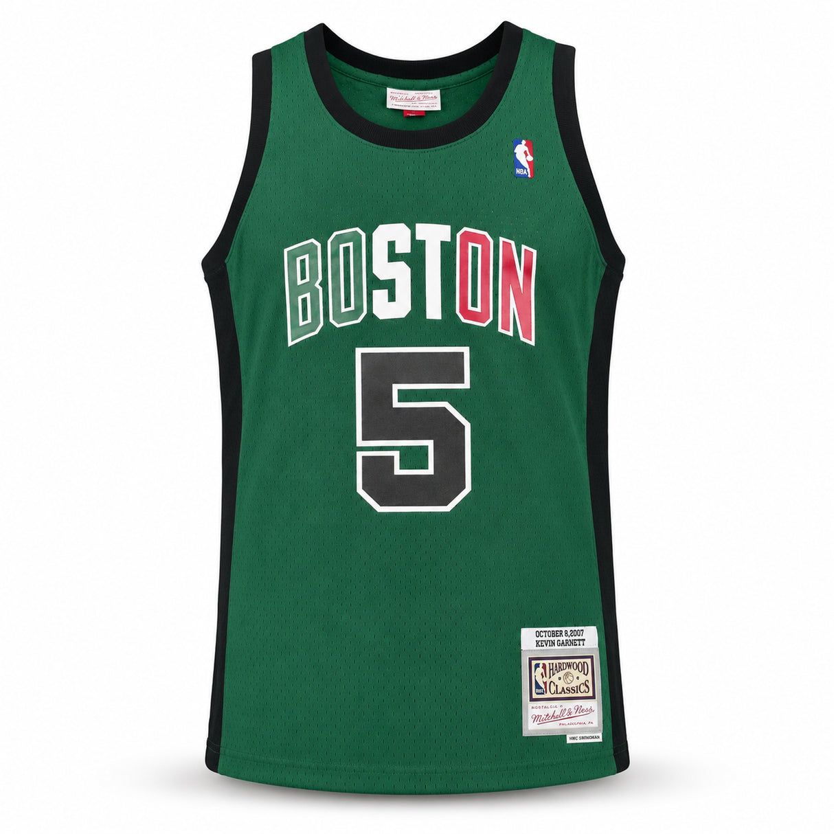 Boston Celtics Kevin Garnett Autographed Green Authentic Mitchell & Ness Jersey Size L Beckett BAS Witness Stock #265801