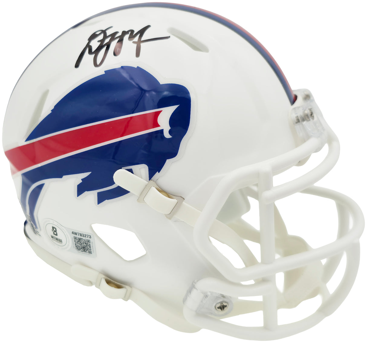 DJ Moore Autographed Buffalo Bills White Speed Mini Helmet Beckett BAS Witness Stock #265892