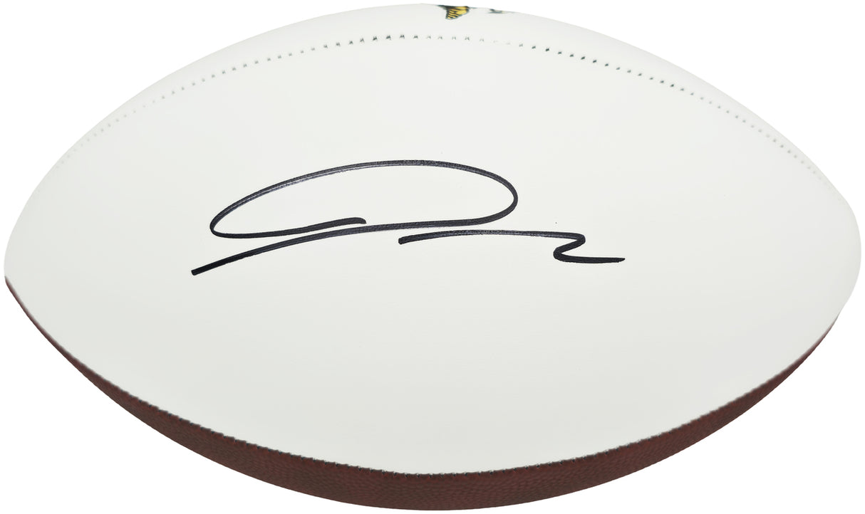 Jordan Addison Autographed Minnesota Vikings White Logo Football Beckett BAS QR Stock #265861