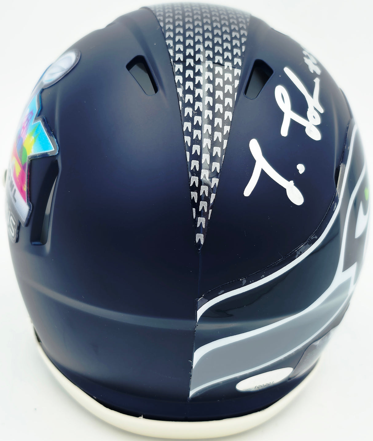 Josh Jobe Autographed Seattle Seahawks Blue Super Bowl LX Champions Logo Speed Mini Helmet MCS Holo Stock #265529