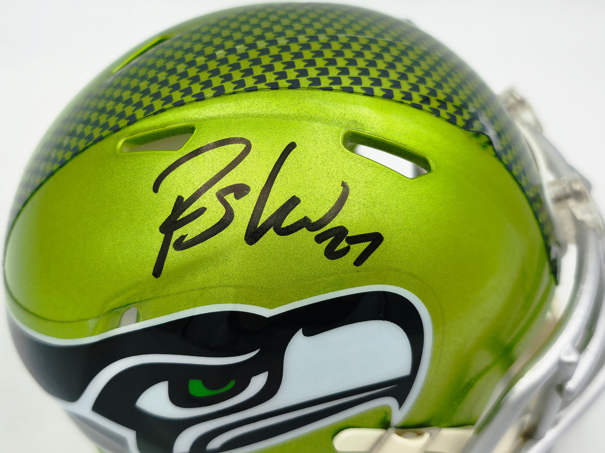 Rashid Shaheed Autographed Seattle Seahawks Flash Green Speed Mini Helmet MCS Holo Stock #265570