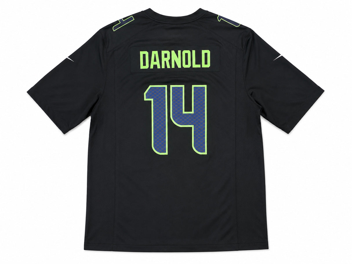Seattle Seahawks Sam Darnold Autographed Black Nike Super Bowl LX Patch Jersey Size XXL Beckett BAS Witness Stock #265418