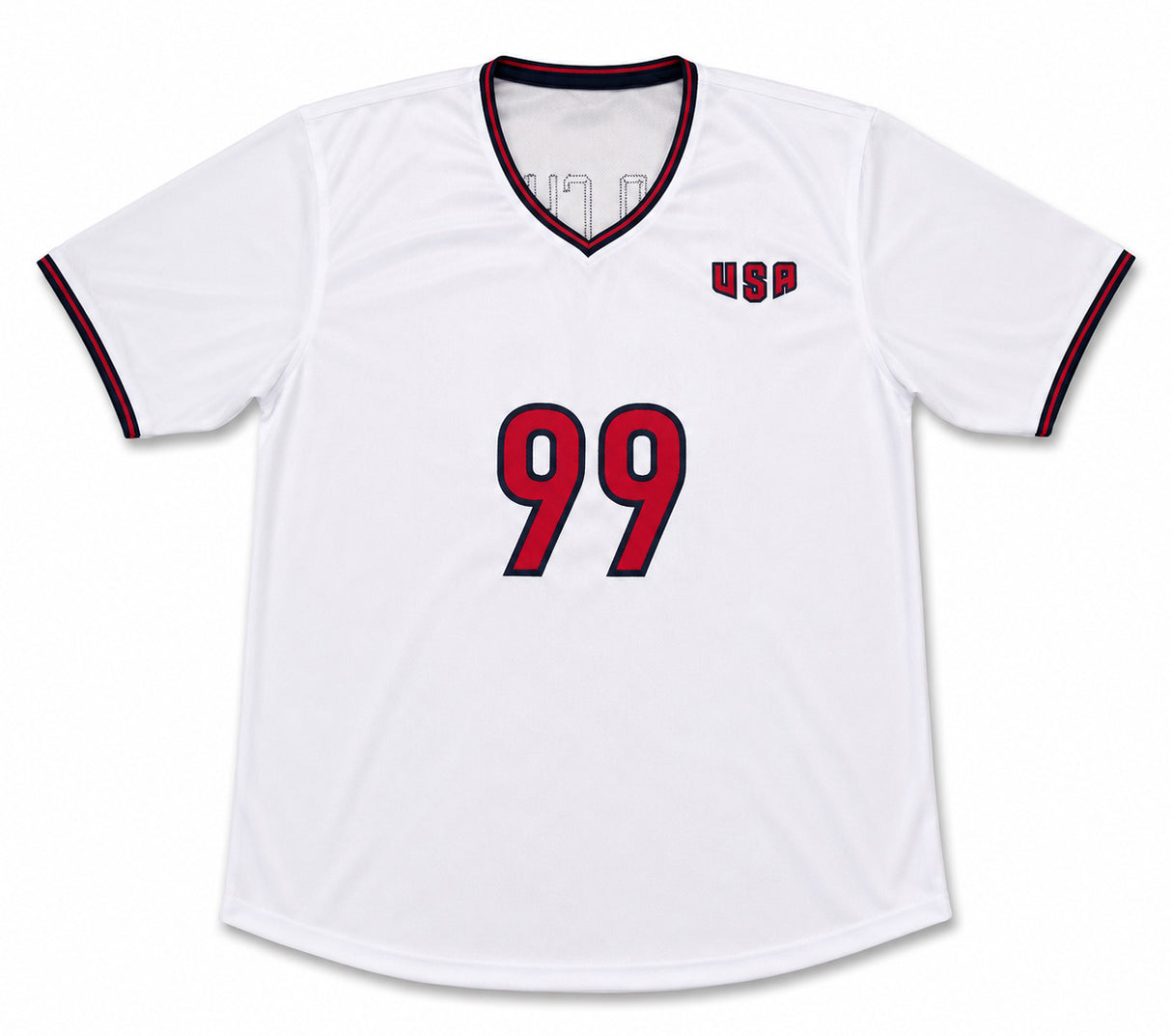 Team USA 1999 Women's World Cup Champions Autographed White Jersey With 8 Signatures Including Hamm & Chastain Beckett BAS Witness Stock #266280