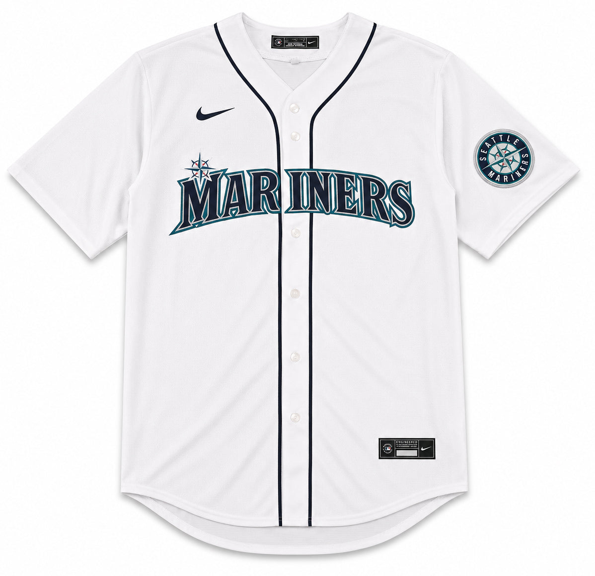 Seattle Mariners Ken Griffey Jr. Autographed White Nike Jersey Size XXL Beckett BAS Witness Stock #266285