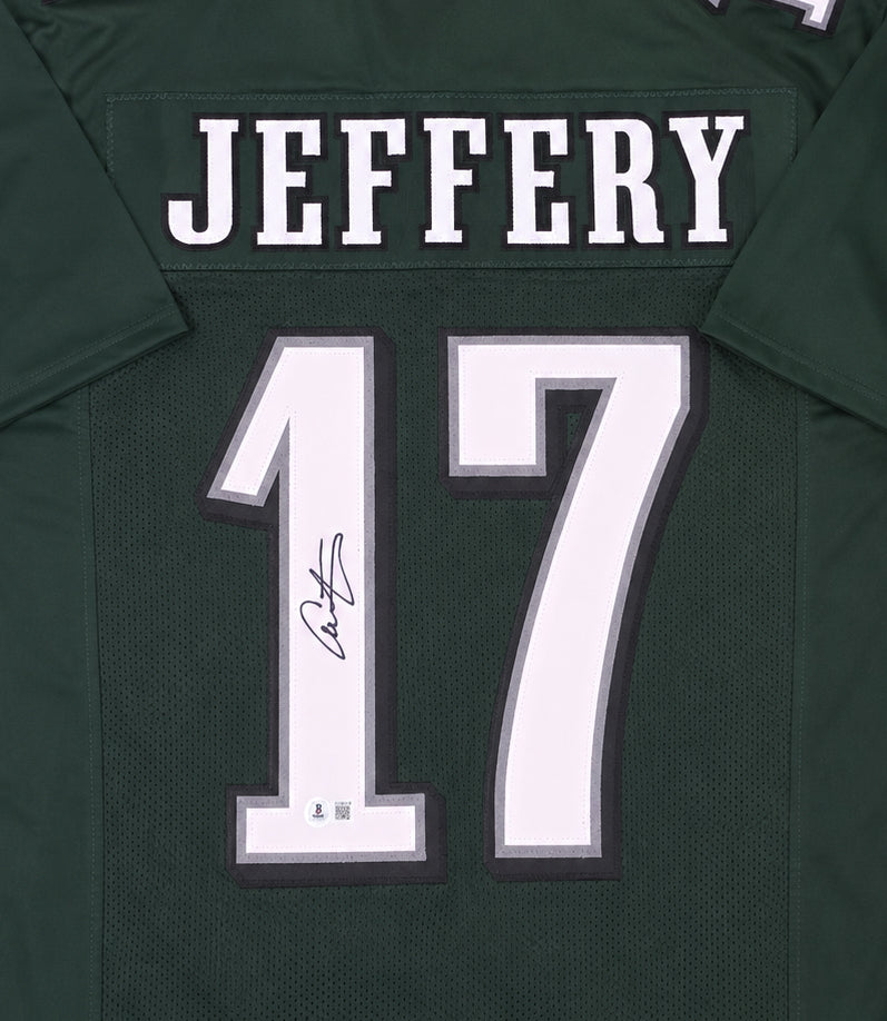 Philadelphia Eagles Alshon Jeffery Autographed Green Jersey Beckett BAS Witness Stock #267067