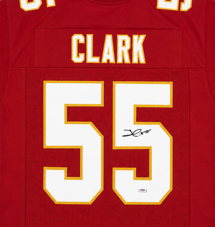 Kansas City Chiefs Frank Clark Autographed Red Jersey PSA/DNA Stock #267045