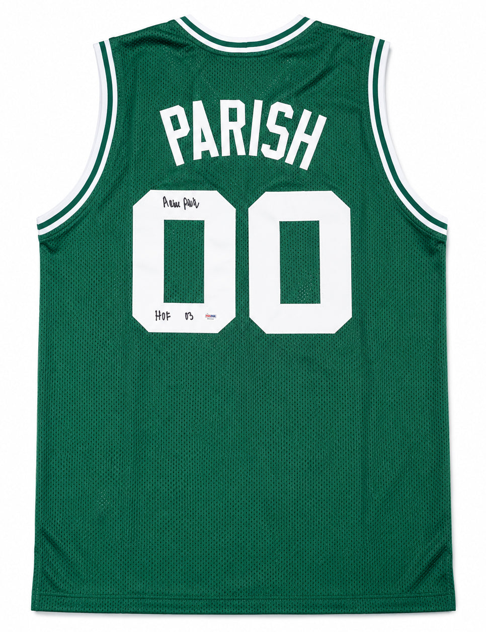 Boston Celtics Robert Parish Autographed Green Jersey "HOF 03" JSA Stock #267058
