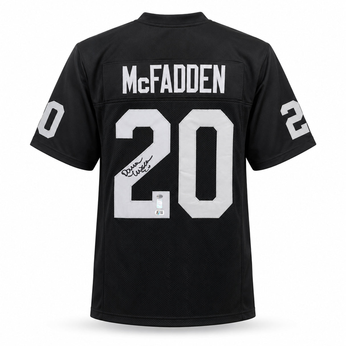 Oakland Raiders Darren McFadden Autographed Black Jersey Beckett BAS QR Stock #267076