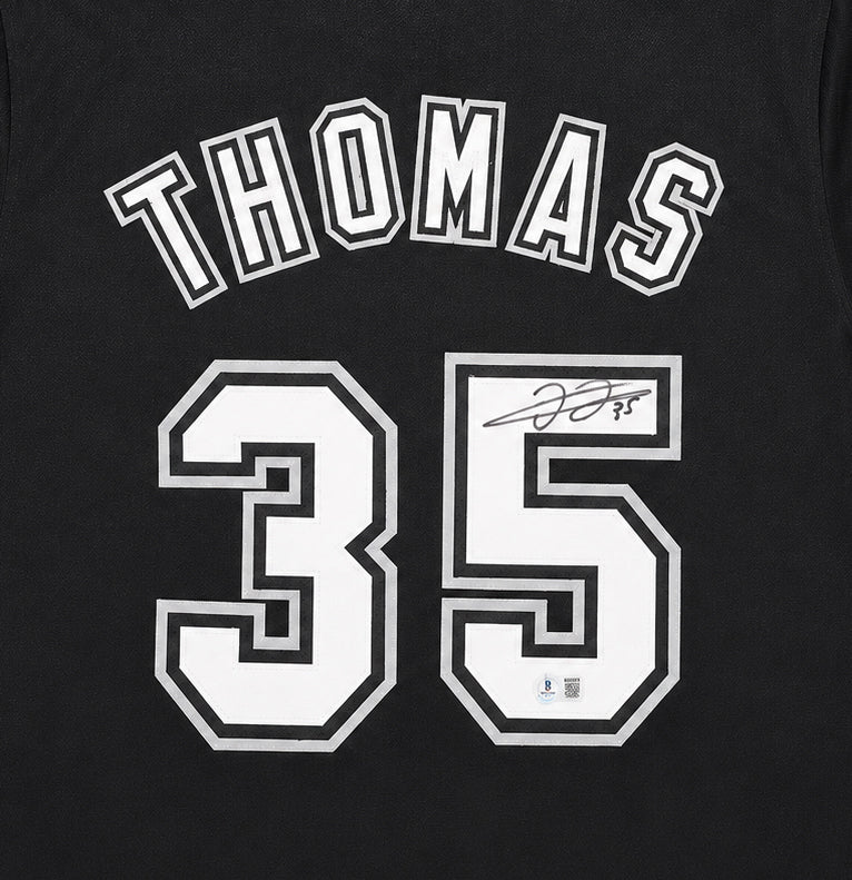 Chicago White Sox Frank Thomas Autographed Black Jersey Beckett BAS QR Stock #265937