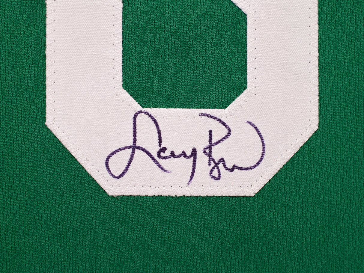 Boston Celtics Larry Bird Autographed Green Jersey Beckett BAS QR Stock #265944