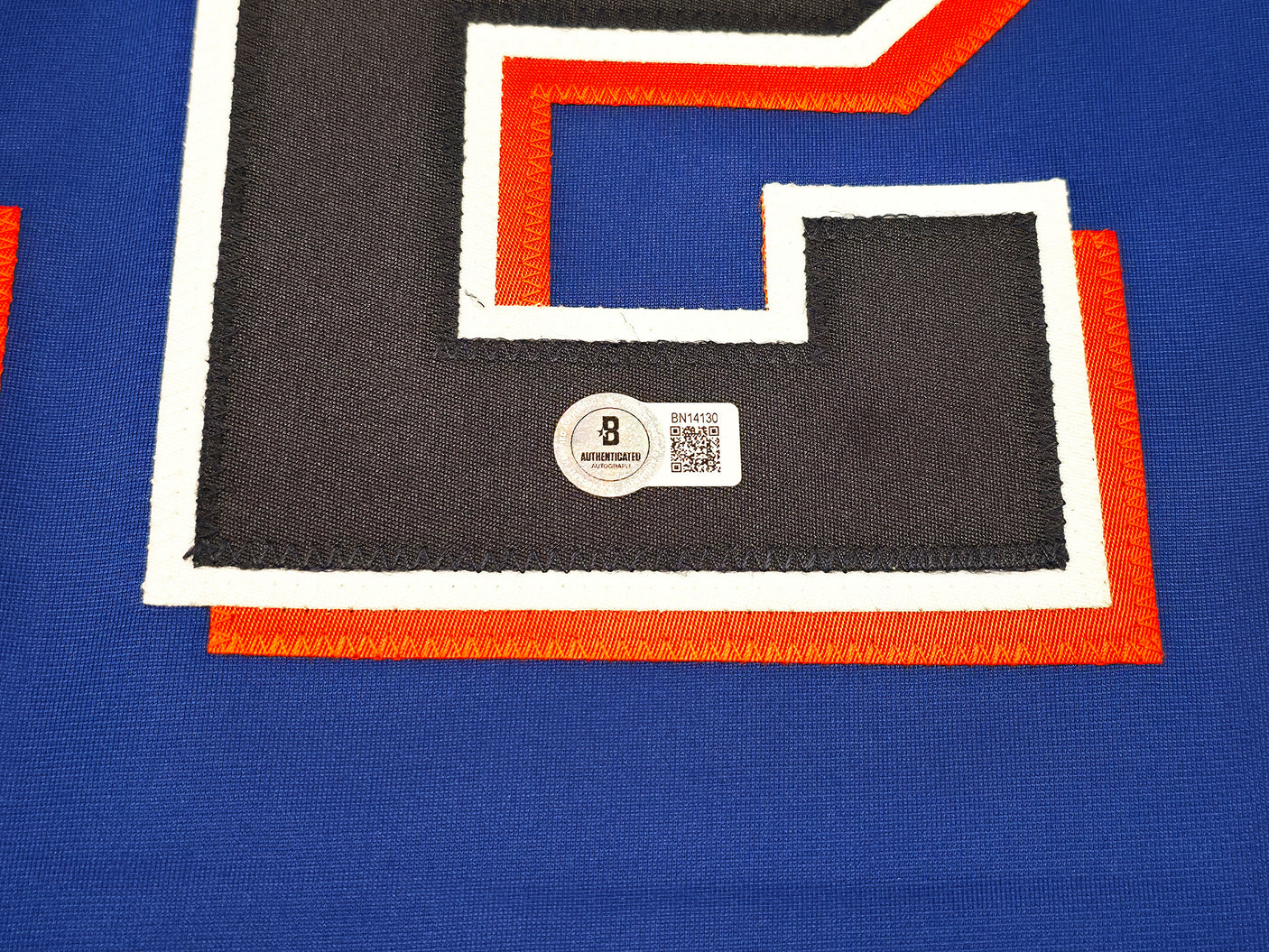 New York Mets Juan Soto Autographed Blue Jersey Beckett BAS QR Stock #252352