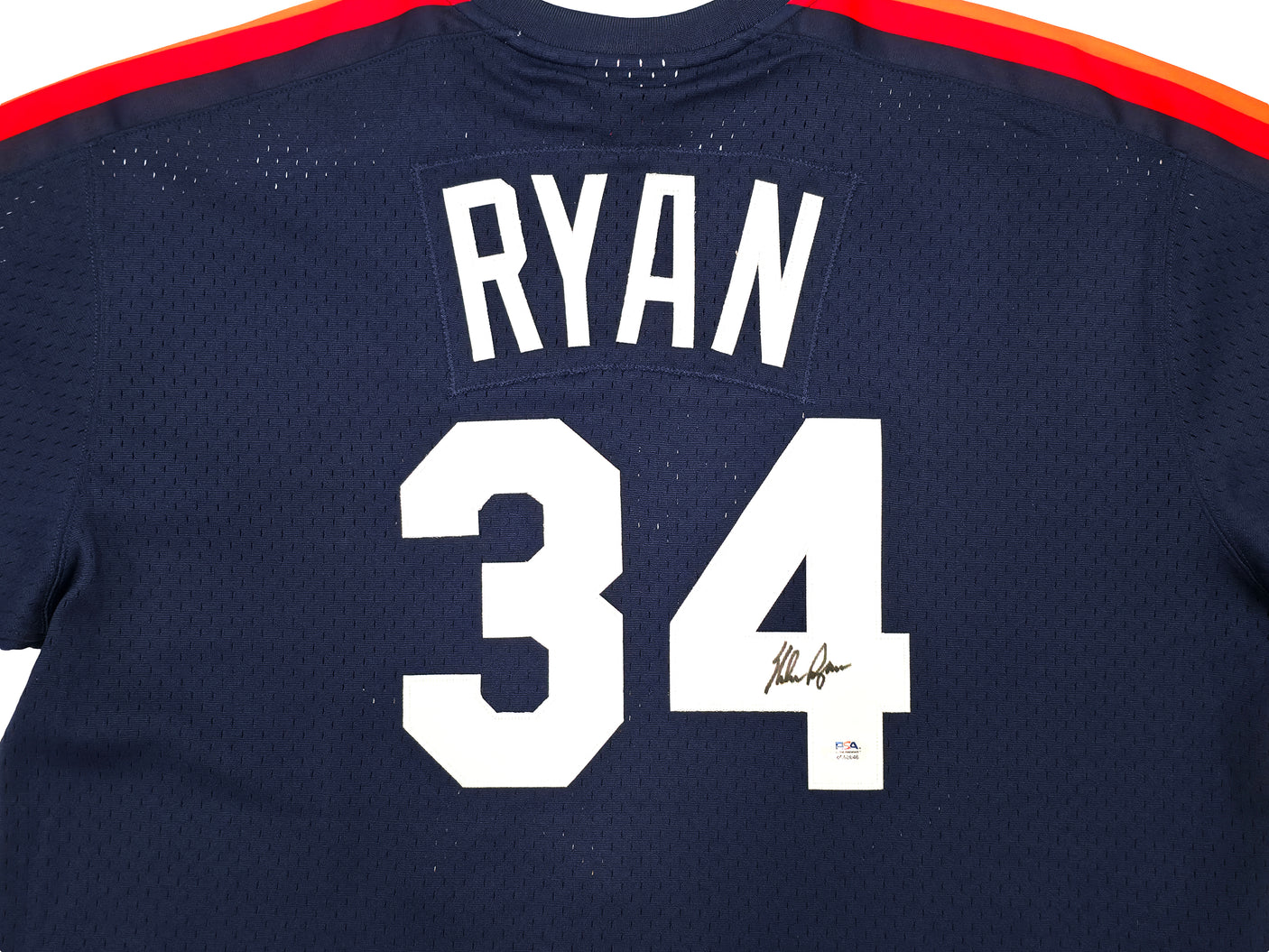 Houston Astros Nolan Ryan Autographed Blue Authentic Mitchell & Ness Cooperstown Authentic Collection Jersey Size 48 PSA/DNA ITP Stock #251010