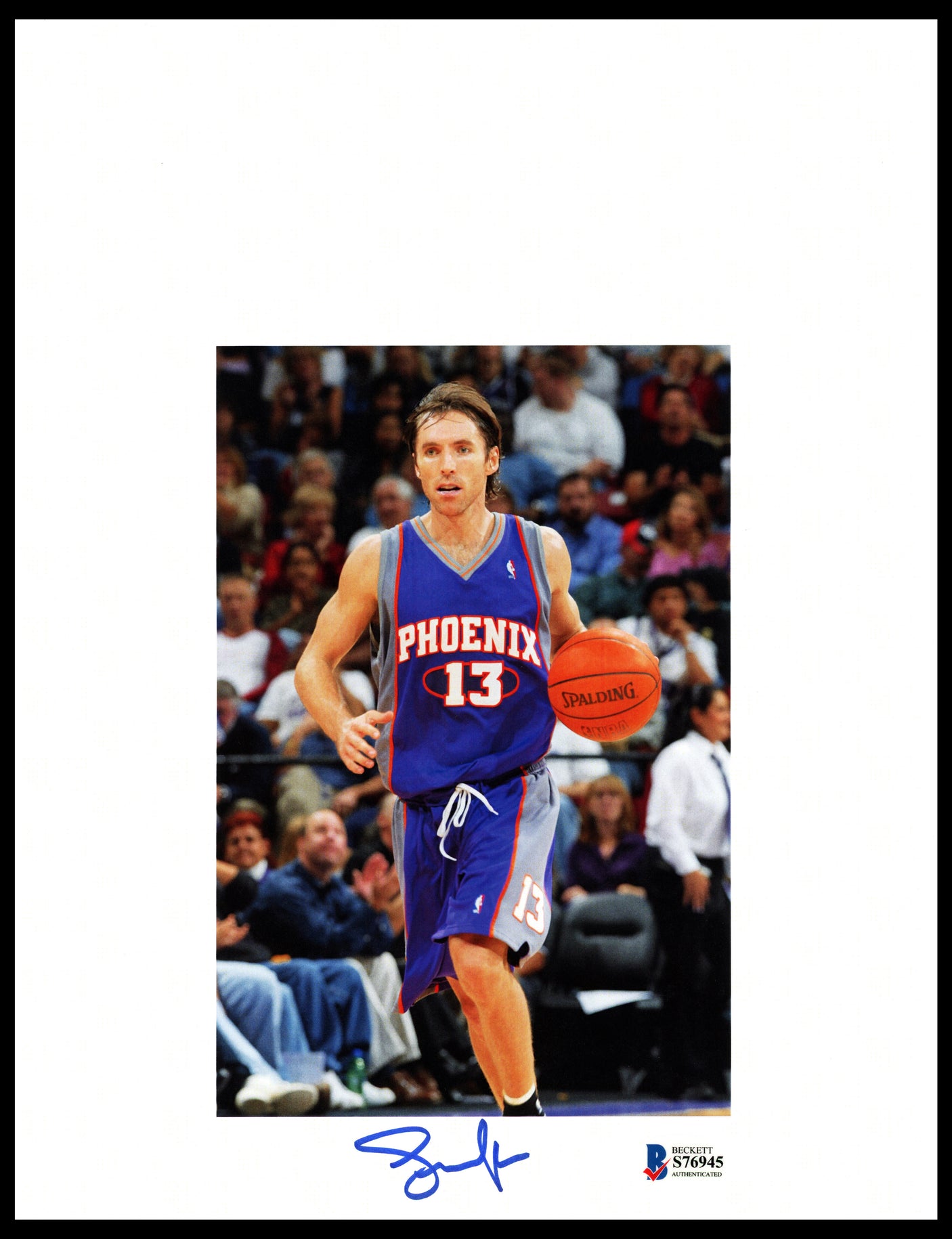 Steve Nash Autographed 8.5x11 Photo Sheet Phoenix Suns Beckett BAS Stock #252368