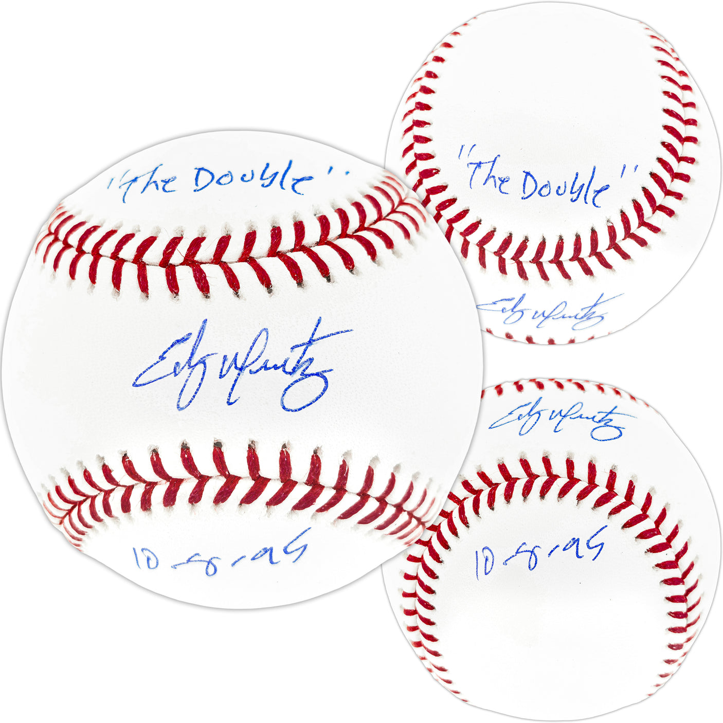 Edgar Martinez Autographed Official MLB Baseball Seattle Mariners "The Double 10-9-95" Beckett BAS Witness Stock #252424