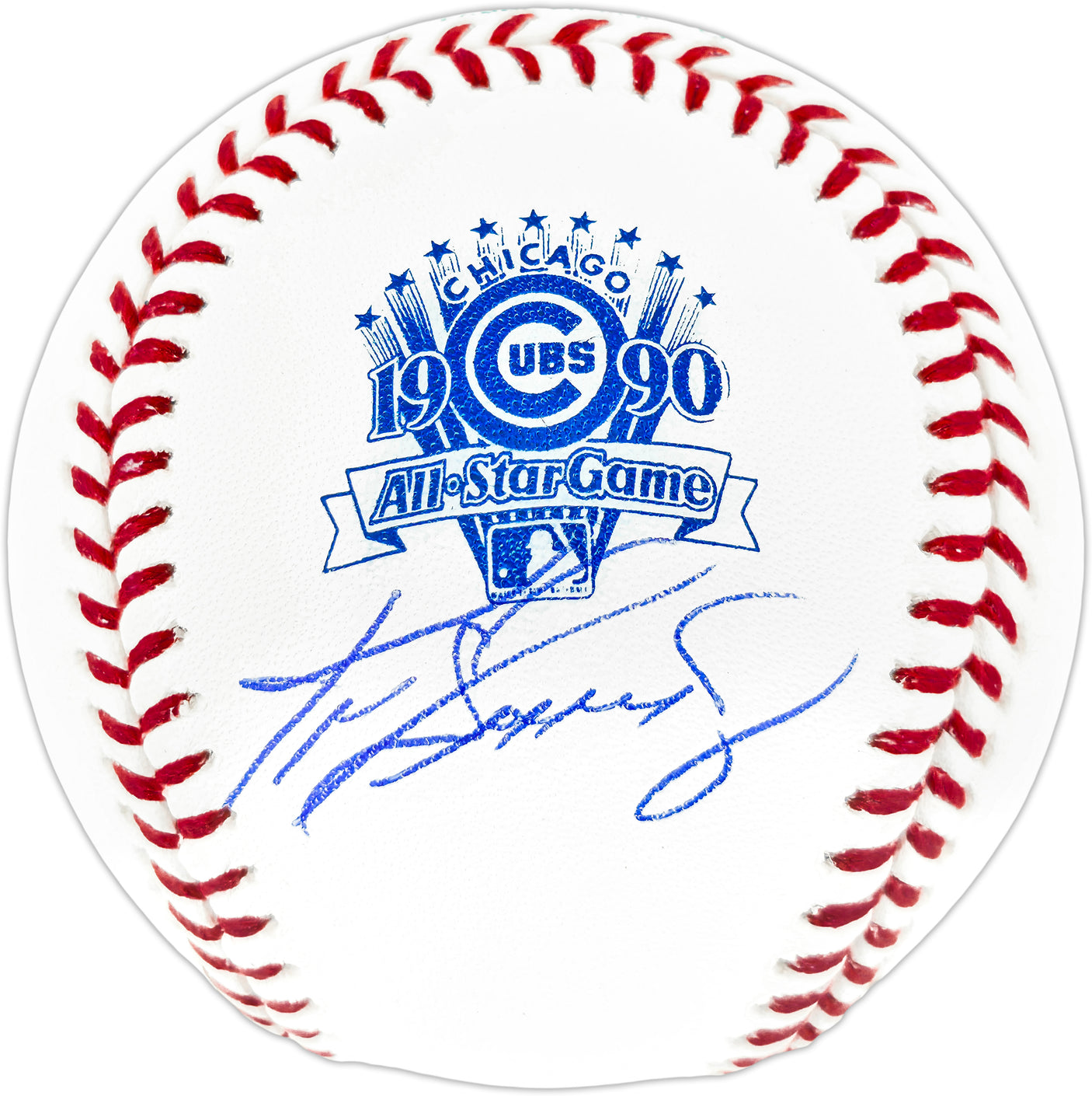 Ken Griffey Jr. Autographed Official 1990 All Star Game Logo Game Baseball Seattle Mariners (First ASG) Beckett BAS Witness Stock #252426