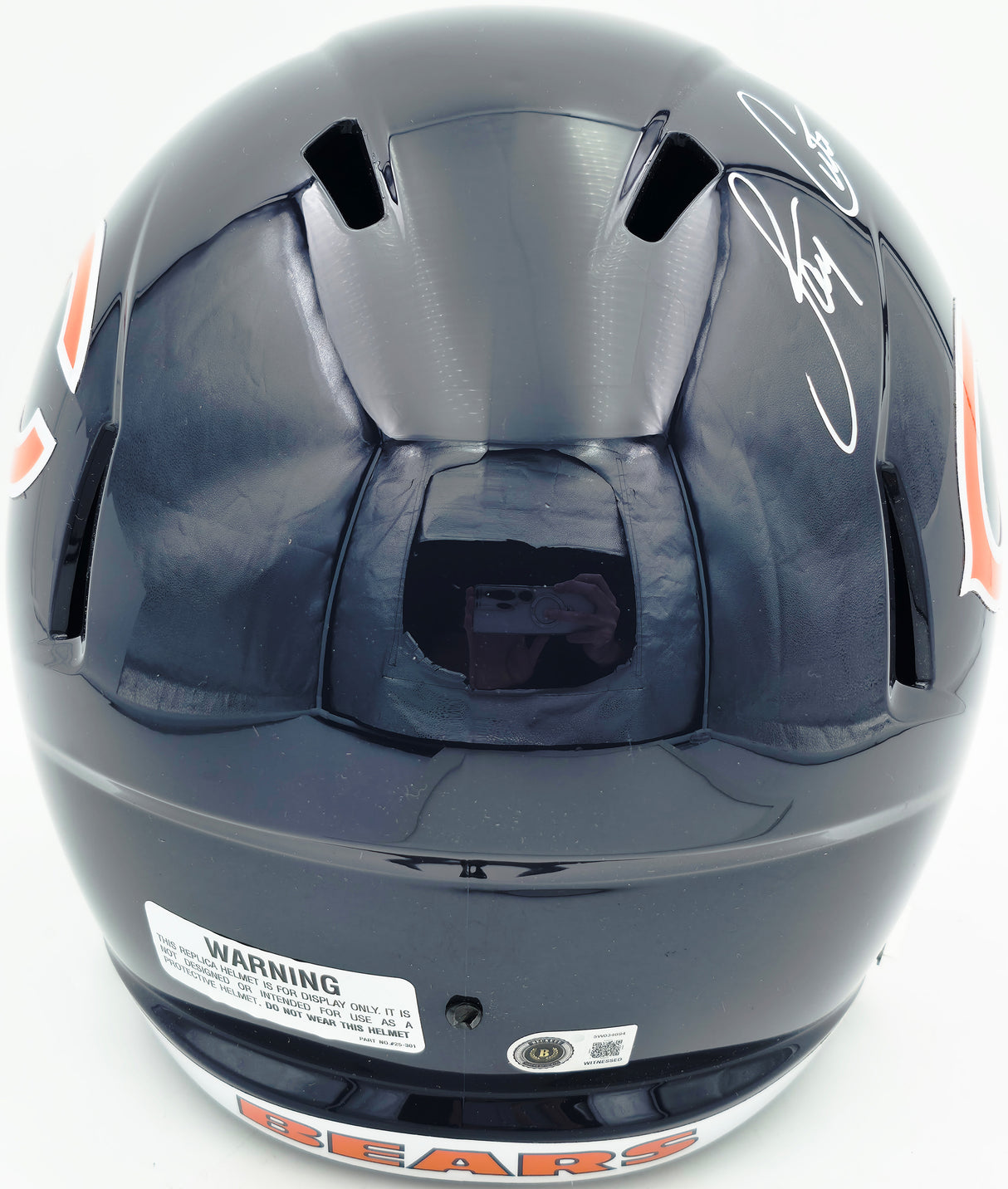 Jay Cutler Autographed Chicago Bears Blue Full Size Speed Replica Helmet Beckett BAS Witness Stock #267559