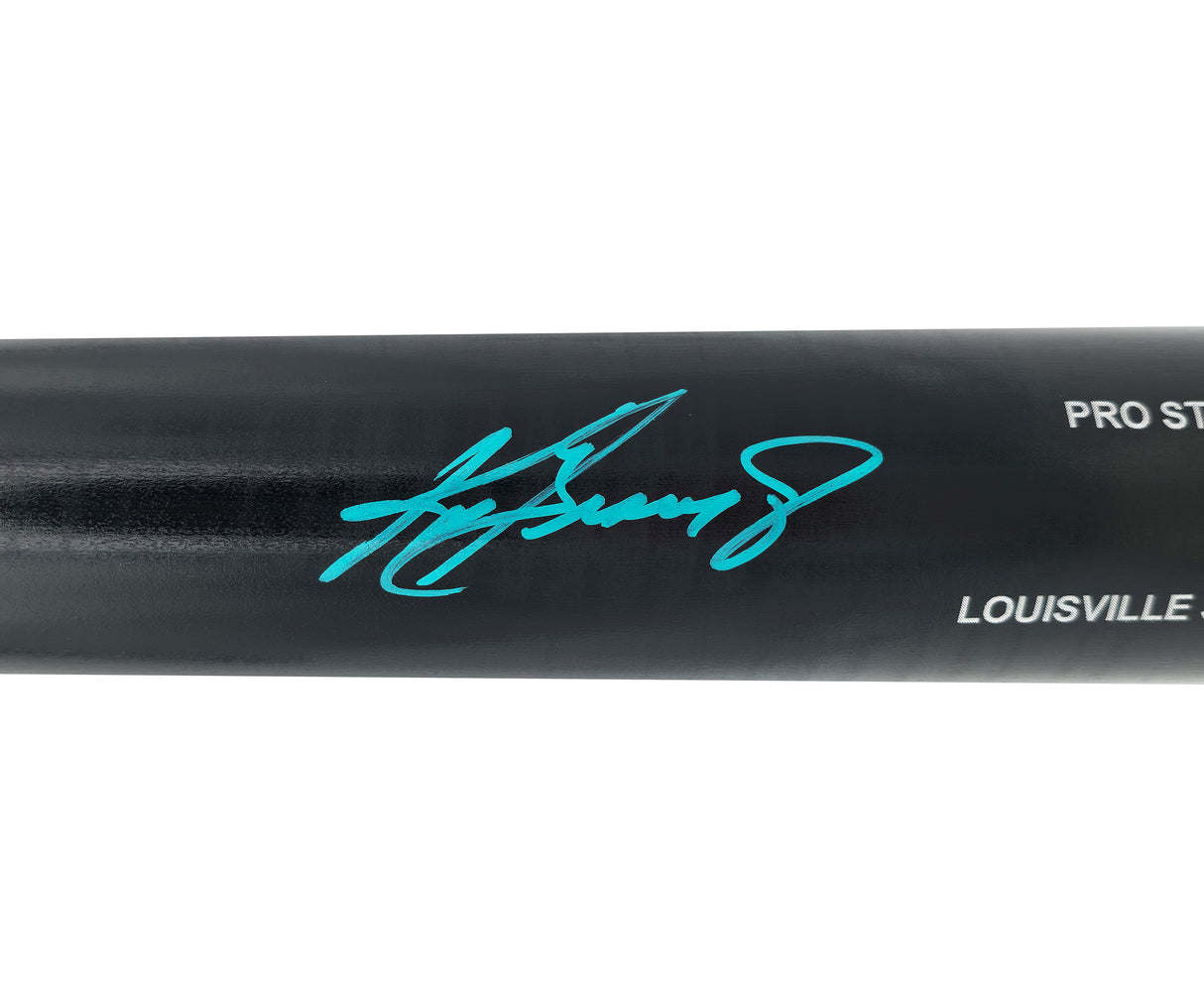 Ken Griffey Jr. Autographed Black Louisville Slugger Pro Stock Bat Seattle Mariners Beckett BAS Witness Stock #267489