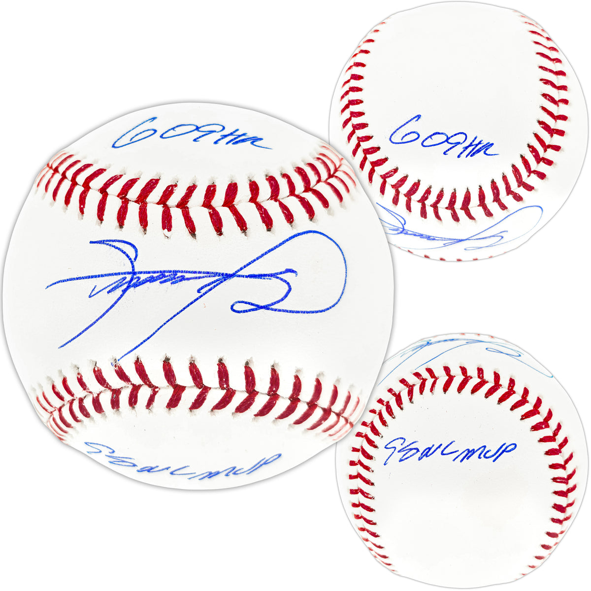Sammy Sosa Autographed Official MLB Baseball Chicago Cubs "609 HR & 98 NL MVP" Beckett BAS Witness Stock #267421