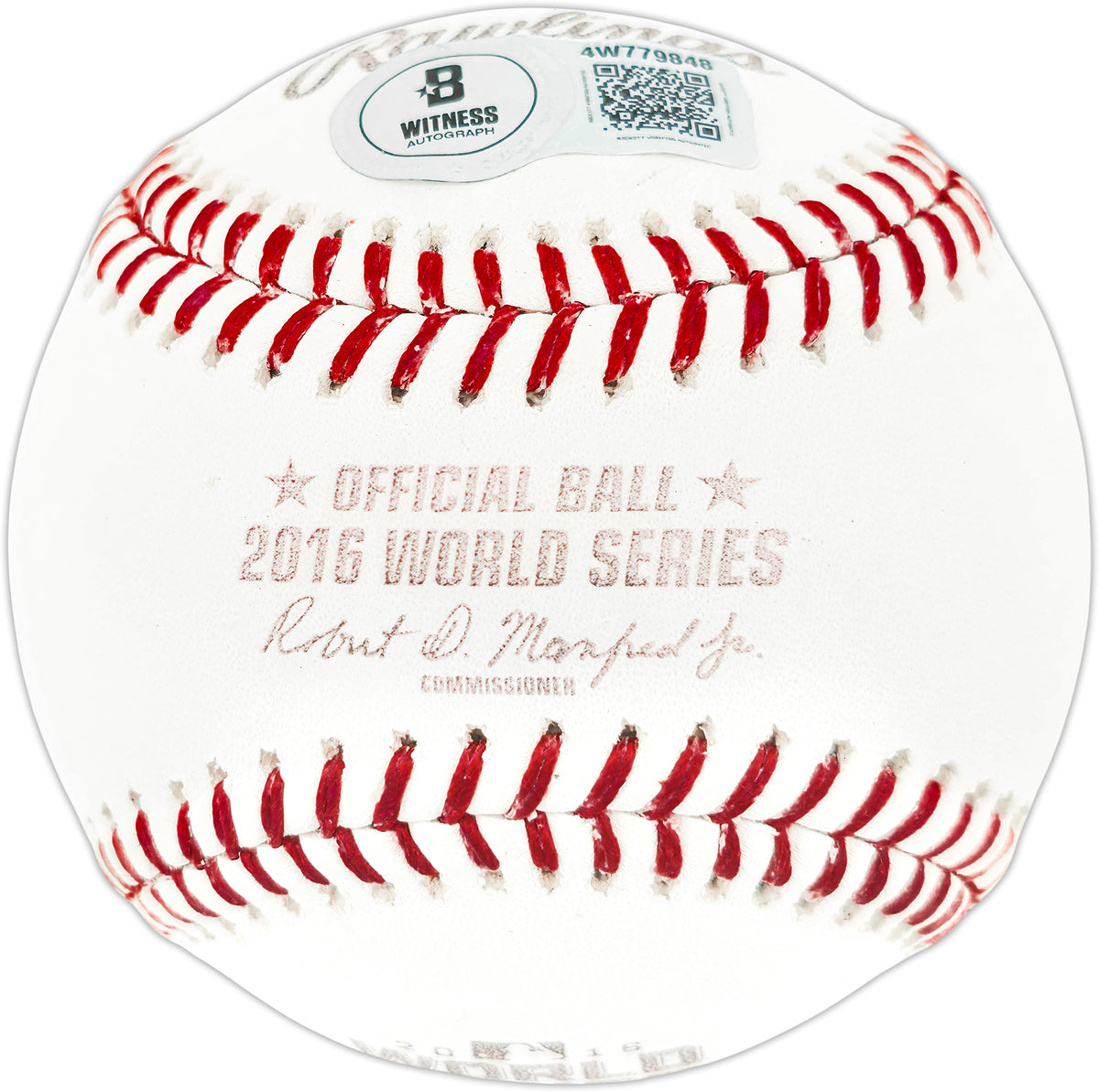 Sammy Sosa Autographed Official 2016 World Series Logo Baseball Chicago Cubs "108 Years Later" Beckett BAS Witness Stock #267426