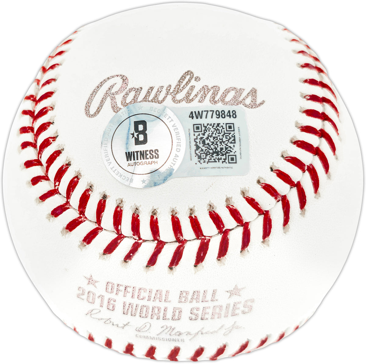 Sammy Sosa Autographed Official 2016 World Series Logo Baseball Chicago Cubs "108 Years Later" Beckett BAS Witness Stock #267426