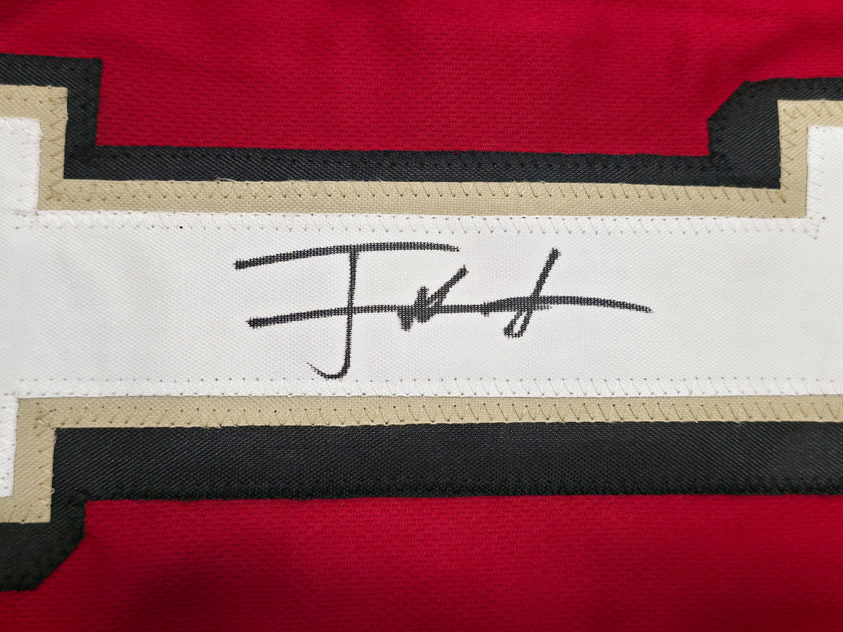 San Francisco 49ers Frank Gore Autographed Red Jersey Beckett BAS Witness Stock #267388