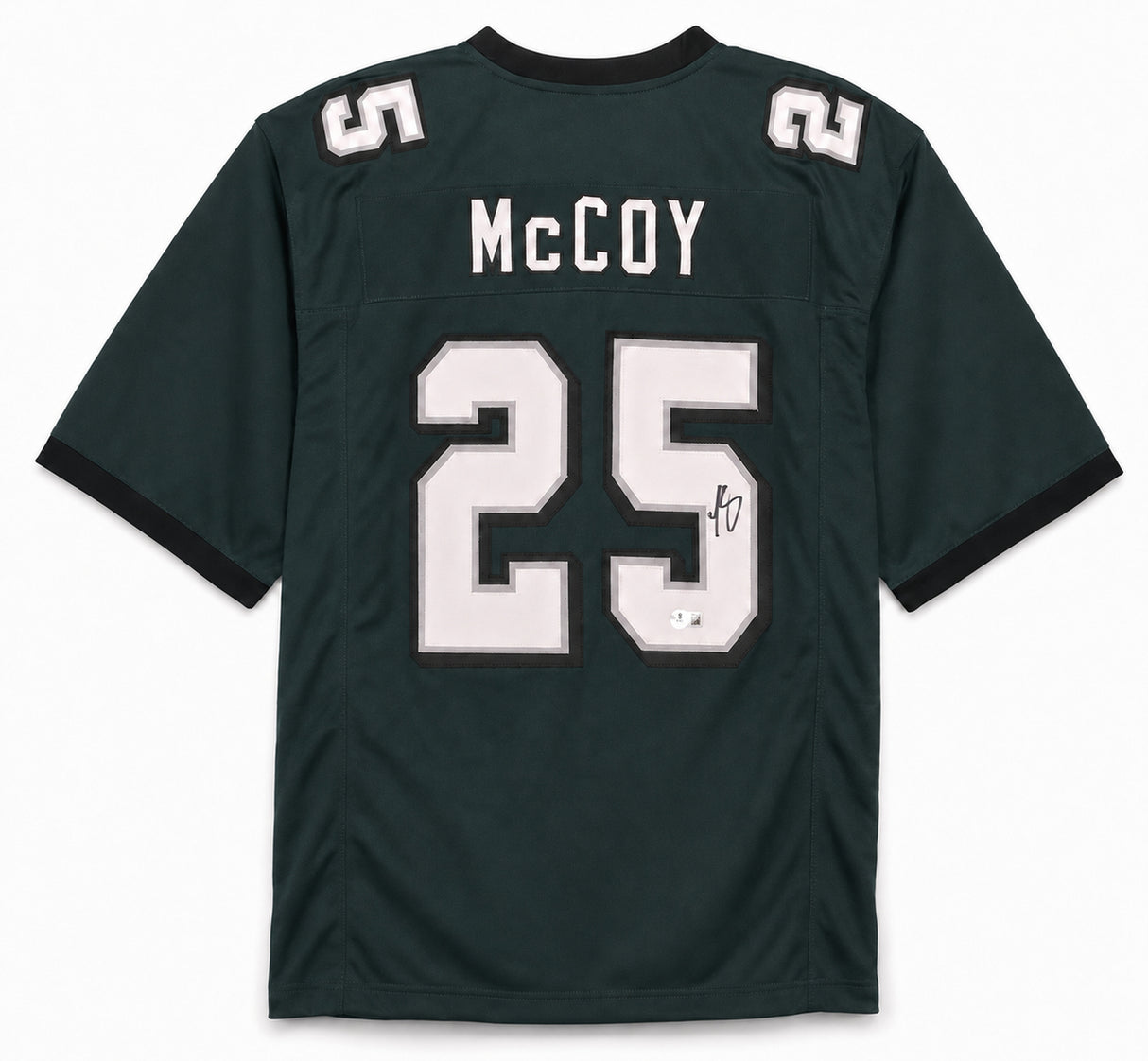 Philadelphia Eagles LeSean McCoy Autographed Green Jersey Beckett BAS Witness Stock #267437