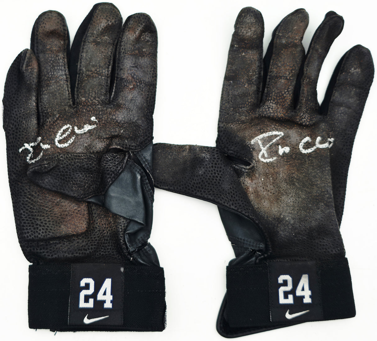 Robinson Cano Autographed Black Nike Diamond Elite Game Used Batting Gloves New York Yankees PSA/DNA (Dual Signed) Stock #267644